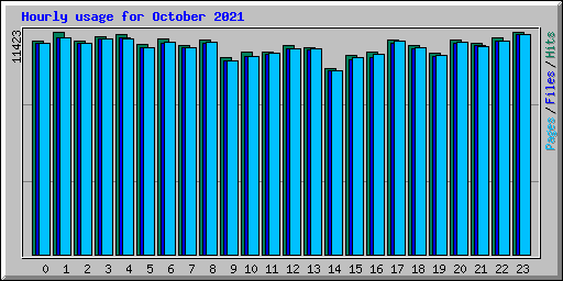 Hourly usage for October 2021