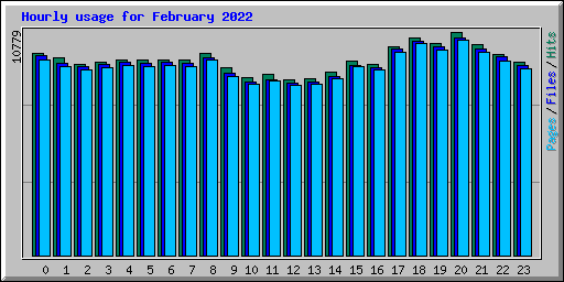 Hourly usage for February 2022