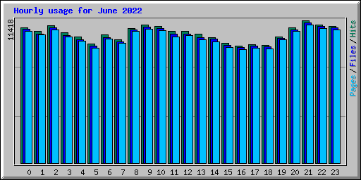 Hourly usage for June 2022
