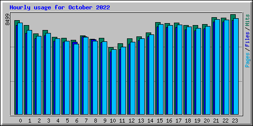 Hourly usage for October 2022